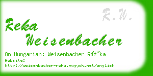 reka weisenbacher business card